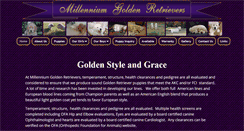Desktop Screenshot of millenniumgoldens.com
