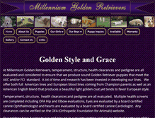 Tablet Screenshot of millenniumgoldens.com